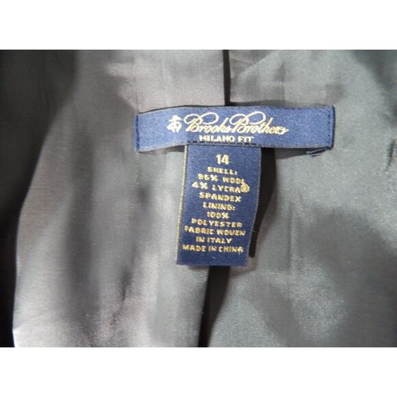 Brooks Brothers Milano Fit Womens 14 Blazer Coat Gray Wool Business Office - Picture 6 of 13